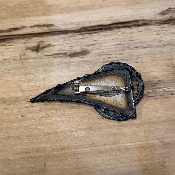 Original Brooch By David Wright Custom Made From ChromePlate NWT - Picture 6 of 8